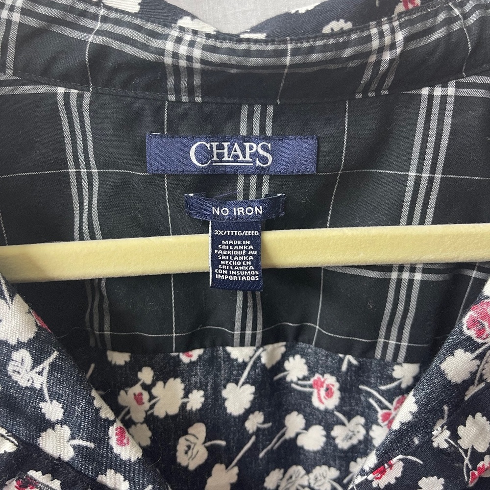 BLACK FLORAL CHAPS BLOUSE